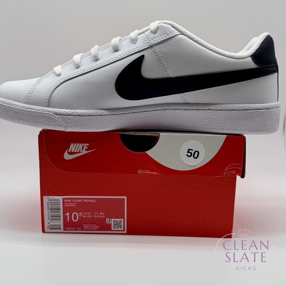 Nike Court Royale White Black 749747-107 Men 10.5